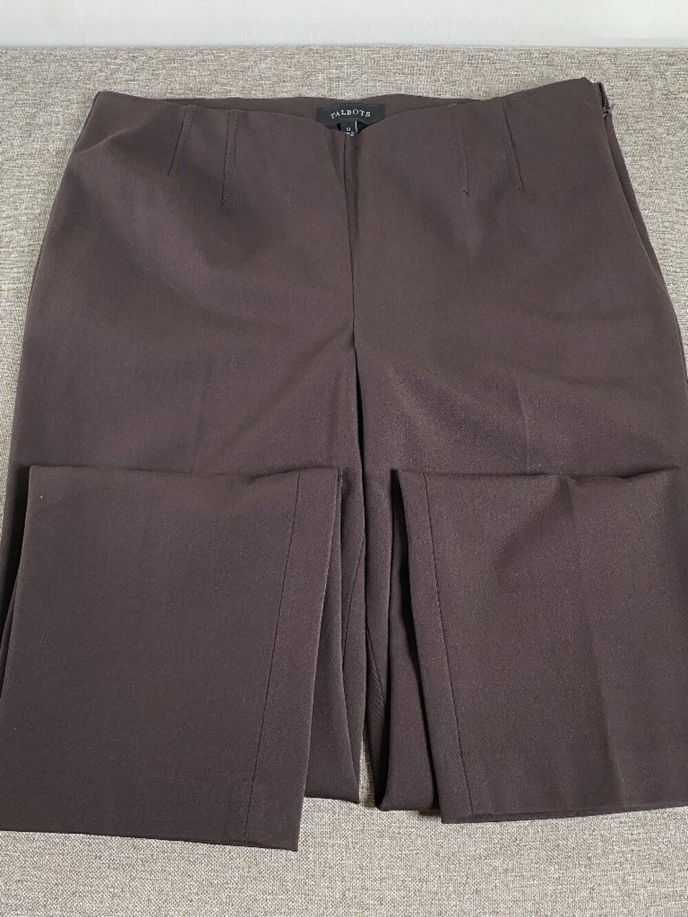 Talbots Dress Pants Women's 12 Mid Rise Brown Office Career NWT - Picture 3 of 14